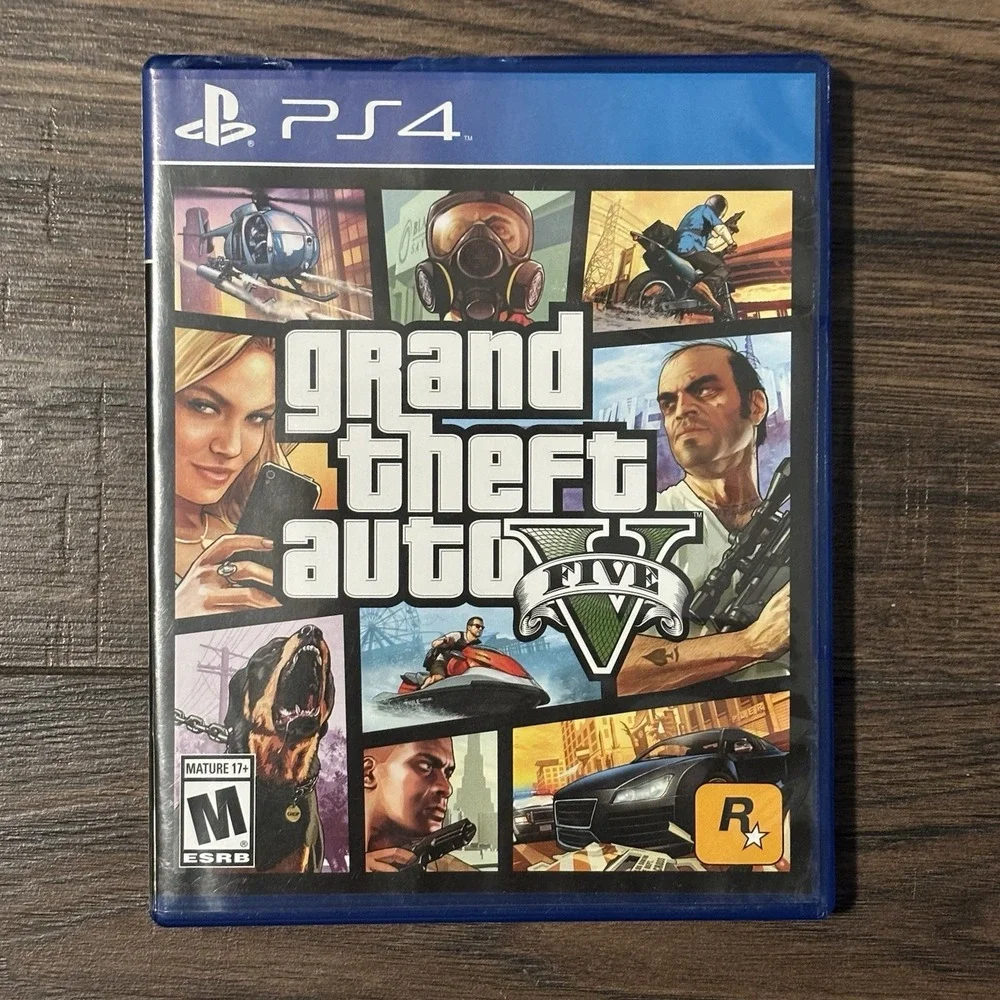 Grand Theft Auto V GTA 5 PlayStation 4 PS4 Complete Game Disc Manual USA Version